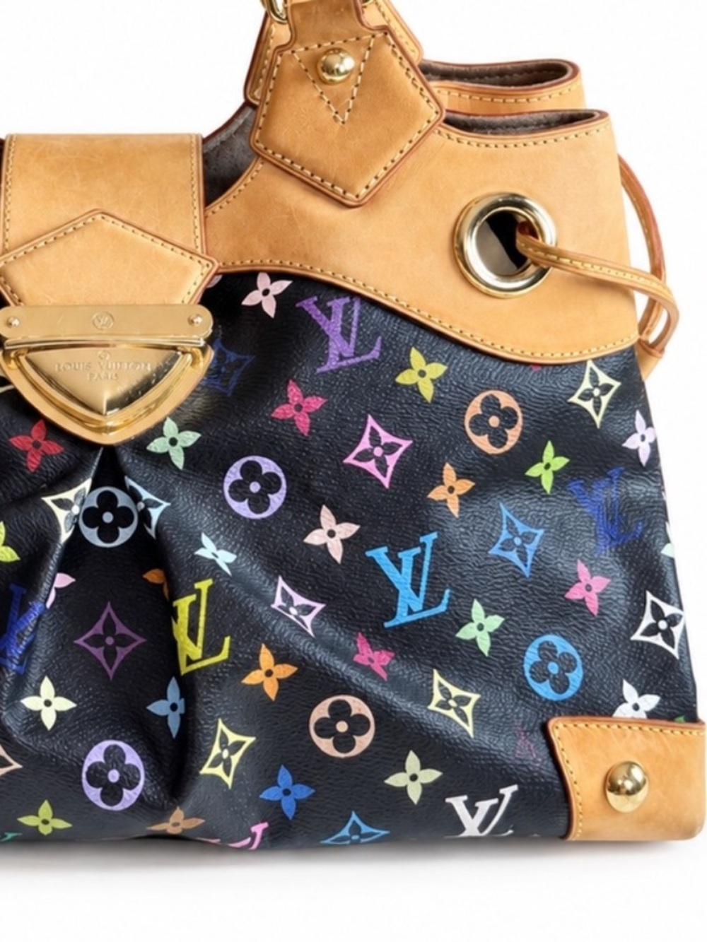 LOUIS VUITTON Ursula Black Murakami Multicolor Monogram Tote Bag COA LV Dust Bag - Picture 16 of 17